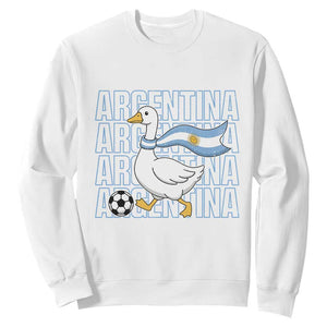 Argentina Soccer Football Sweatshirt Silly Goose Argentinian Flag Fan Supporter TS14 White Print Your Wear