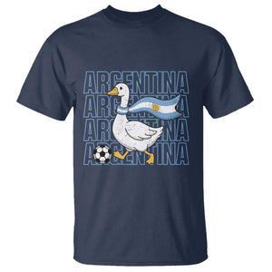 Argentina Soccer Football T Shirt Silly Goose Argentinian Flag Fan Supporter TS14 Navy Print Your Wear