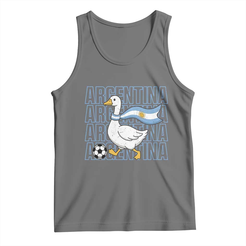 Argentina Soccer Football Tank Top Silly Goose Argentinian Flag Fan Supporter TS14 Black Heather Print Your Wear