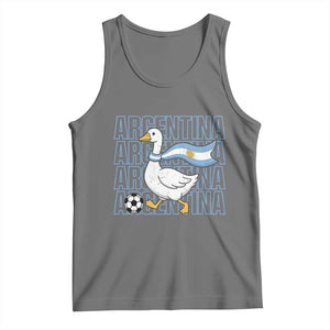 Argentina Soccer Football Tank Top Silly Goose Argentinian Flag Fan Supporter TS14 Black Heather Print Your Wear