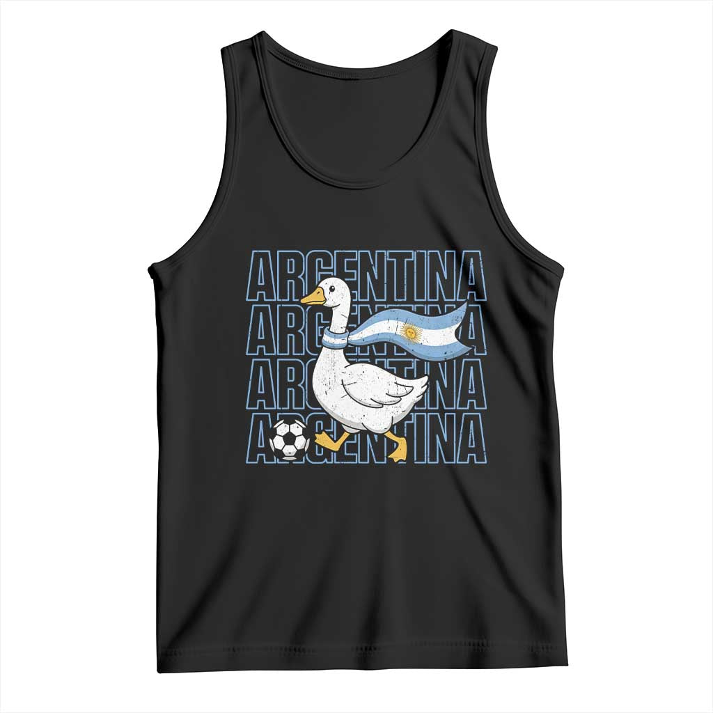 Argentina Soccer Football Tank Top Silly Goose Argentinian Flag Fan Supporter TS14 Black Print Your Wear
