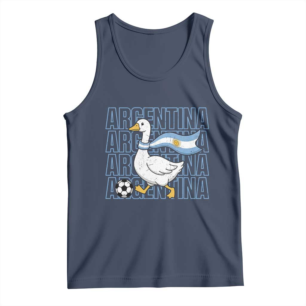 Argentina Soccer Football Tank Top Silly Goose Argentinian Flag Fan Supporter TS14 Navy Print Your Wear
