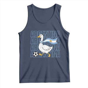 Argentina Soccer Football Tank Top Silly Goose Argentinian Flag Fan Supporter TS14 Navy Print Your Wear
