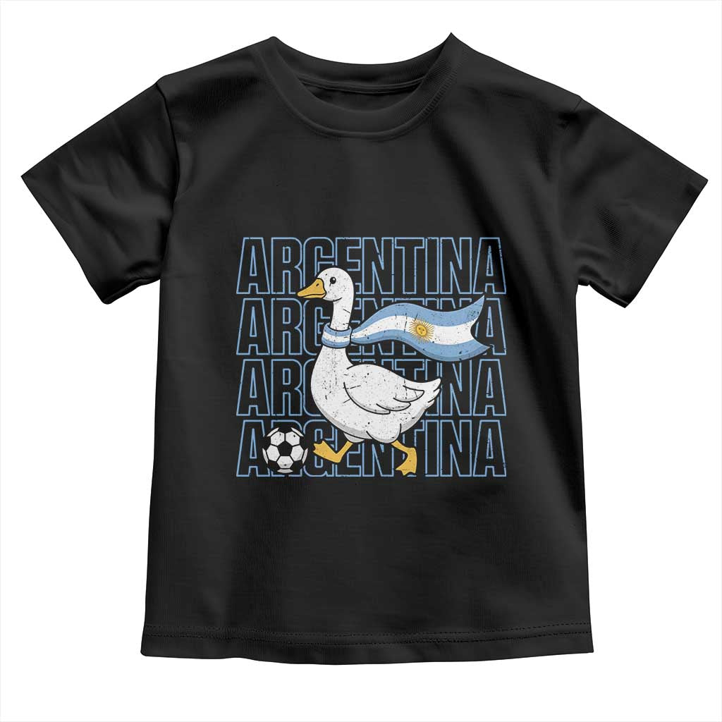 Argentina Soccer Football Toddler T Shirt Silly Goose Argentinian Flag Fan Supporter TS14 Black Print Your Wear