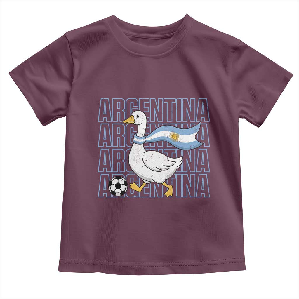Argentina Soccer Football Toddler T Shirt Silly Goose Argentinian Flag Fan Supporter TS14 Maroon Print Your Wear