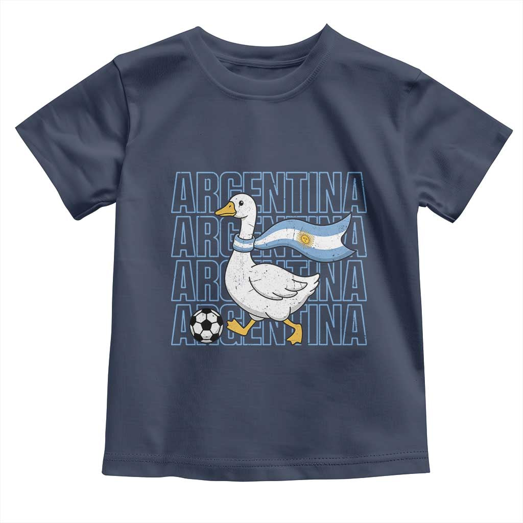 Argentina Soccer Football Toddler T Shirt Silly Goose Argentinian Flag Fan Supporter TS14 Navy Print Your Wear