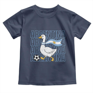 Argentina Soccer Football Toddler T Shirt Silly Goose Argentinian Flag Fan Supporter TS14 Navy Print Your Wear