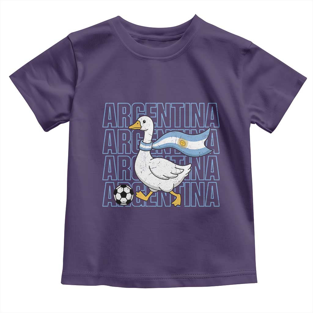Argentina Soccer Football Toddler T Shirt Silly Goose Argentinian Flag Fan Supporter TS14 Purple Print Your Wear