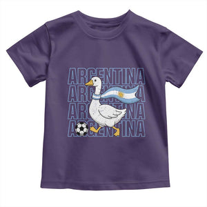 Argentina Soccer Football Toddler T Shirt Silly Goose Argentinian Flag Fan Supporter TS14 Purple Print Your Wear