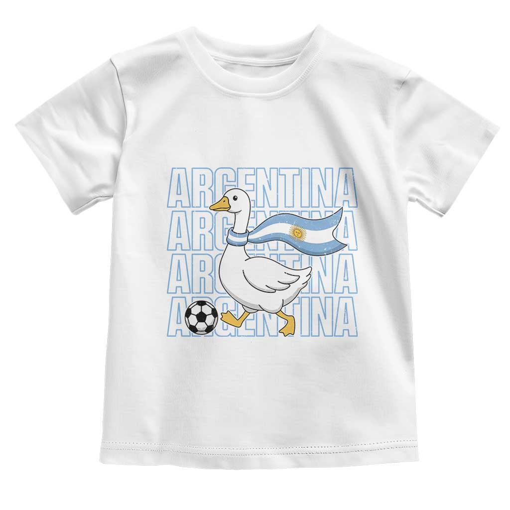 Argentina Soccer Football Toddler T Shirt Silly Goose Argentinian Flag Fan Supporter TS14 White Print Your Wear