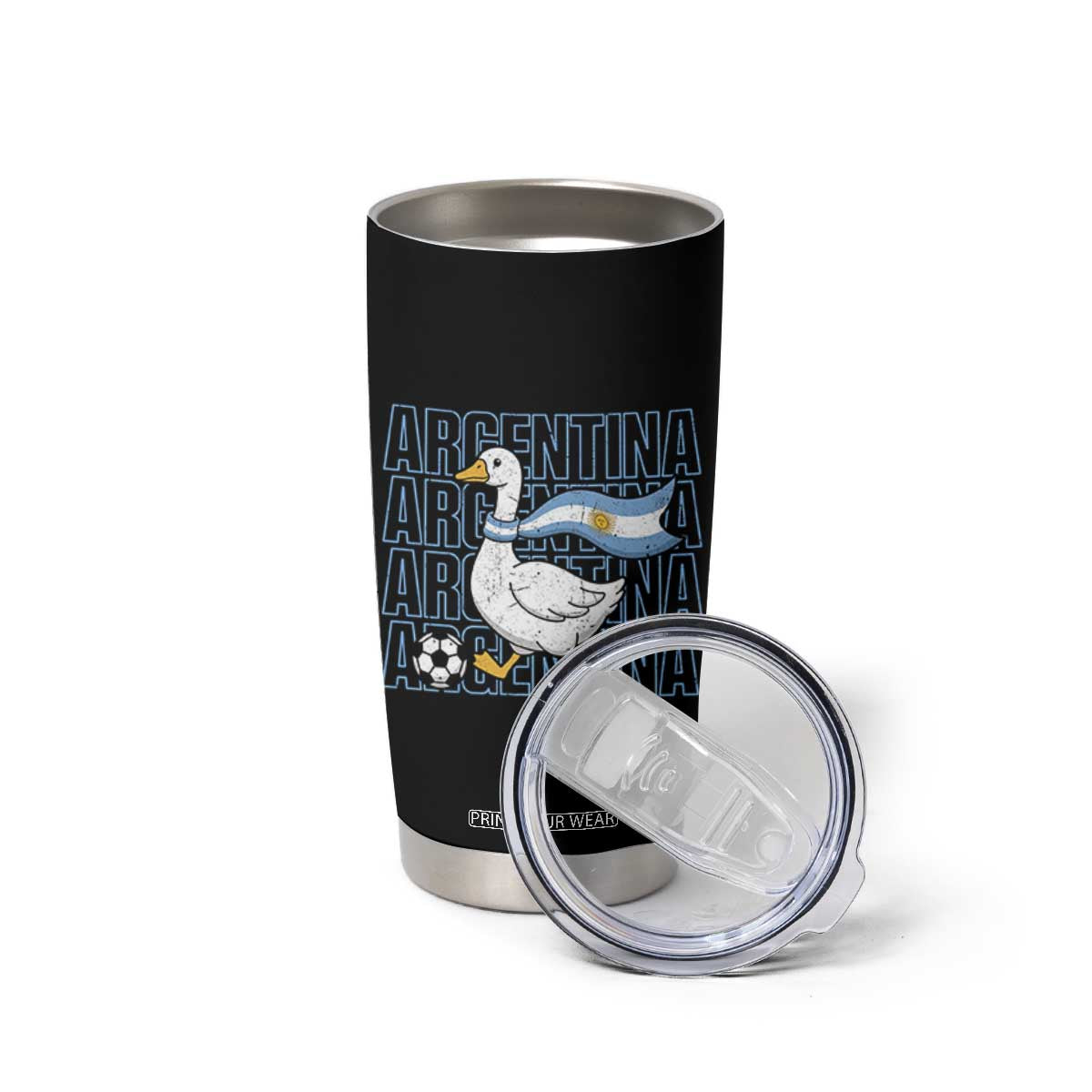 Argentina Soccer Football Tumbler Cup Silly Goose Argentinian Flag Fan Supporter TS14 Print Your Wear