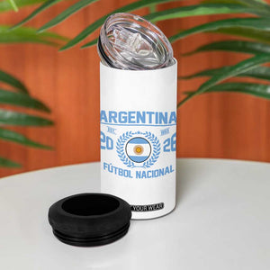 Argentina 2026 Soccer Football Fan Argentinian Flag 4 in 1 Can Cooler Tumbler TS14 Print Your Wear