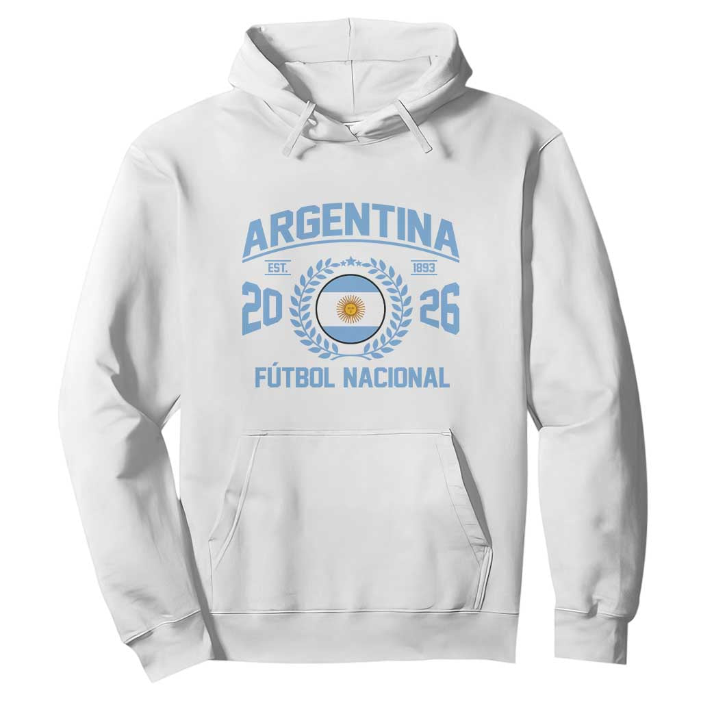 Argentina 2026 Soccer Football Fan Argentinian Flag Hoodie TS14 White Print Your Wear