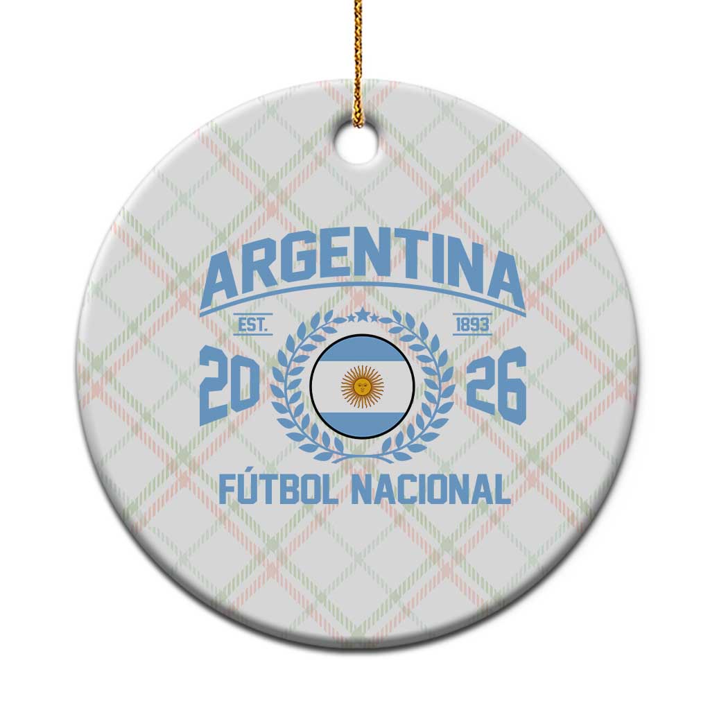 Argentina 2026 Soccer Football Fan Argentinian Flag Ceramic Ornament TS14 1pc Christmas Plaid Print Your Wear