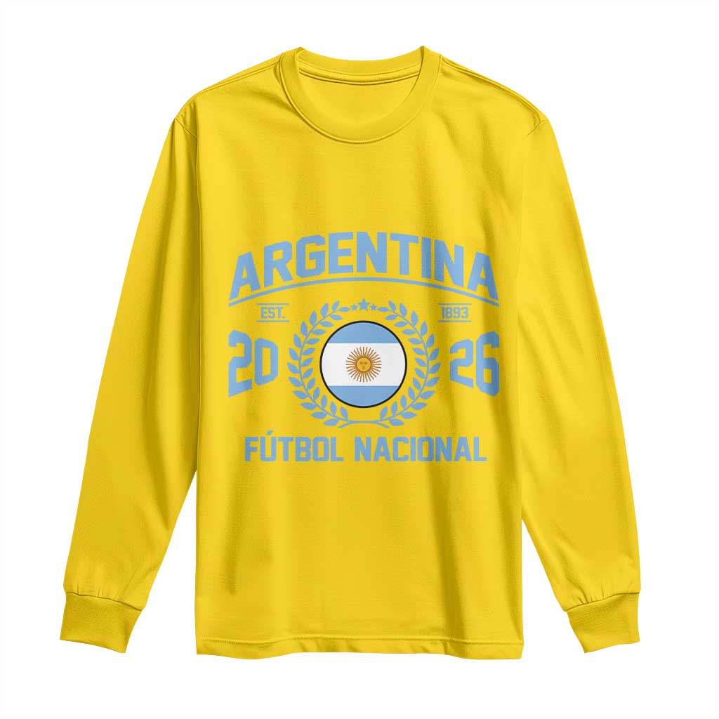 Argentina 2026 Soccer Football Fan Argentinian Flag Long Sleeve Shirt TS14 Daisy Print Your Wear