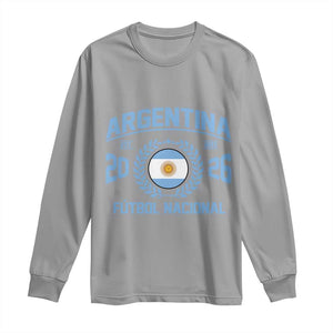 Argentina 2026 Soccer Football Fan Argentinian Flag Long Sleeve Shirt TS14 Sport Gray Print Your Wear