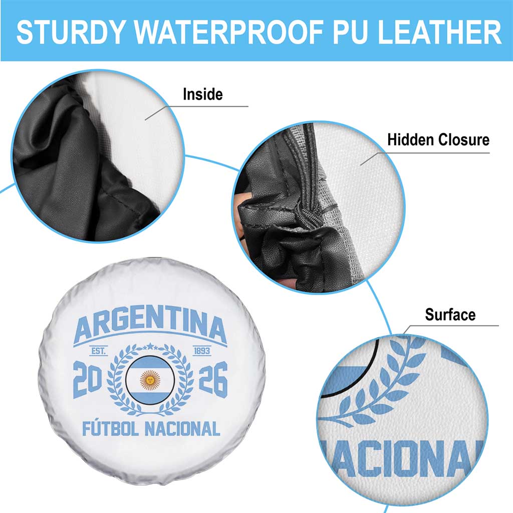 Argentina 2026 Soccer Football Fan Argentinian Flag Spare Tire Cover TS14 Print Your Wear