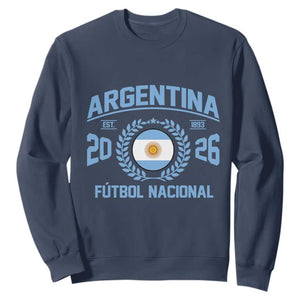 Argentina 2026 Soccer Football Fan Argentinian Flag Sweatshirt TS14 Navy Print Your Wear