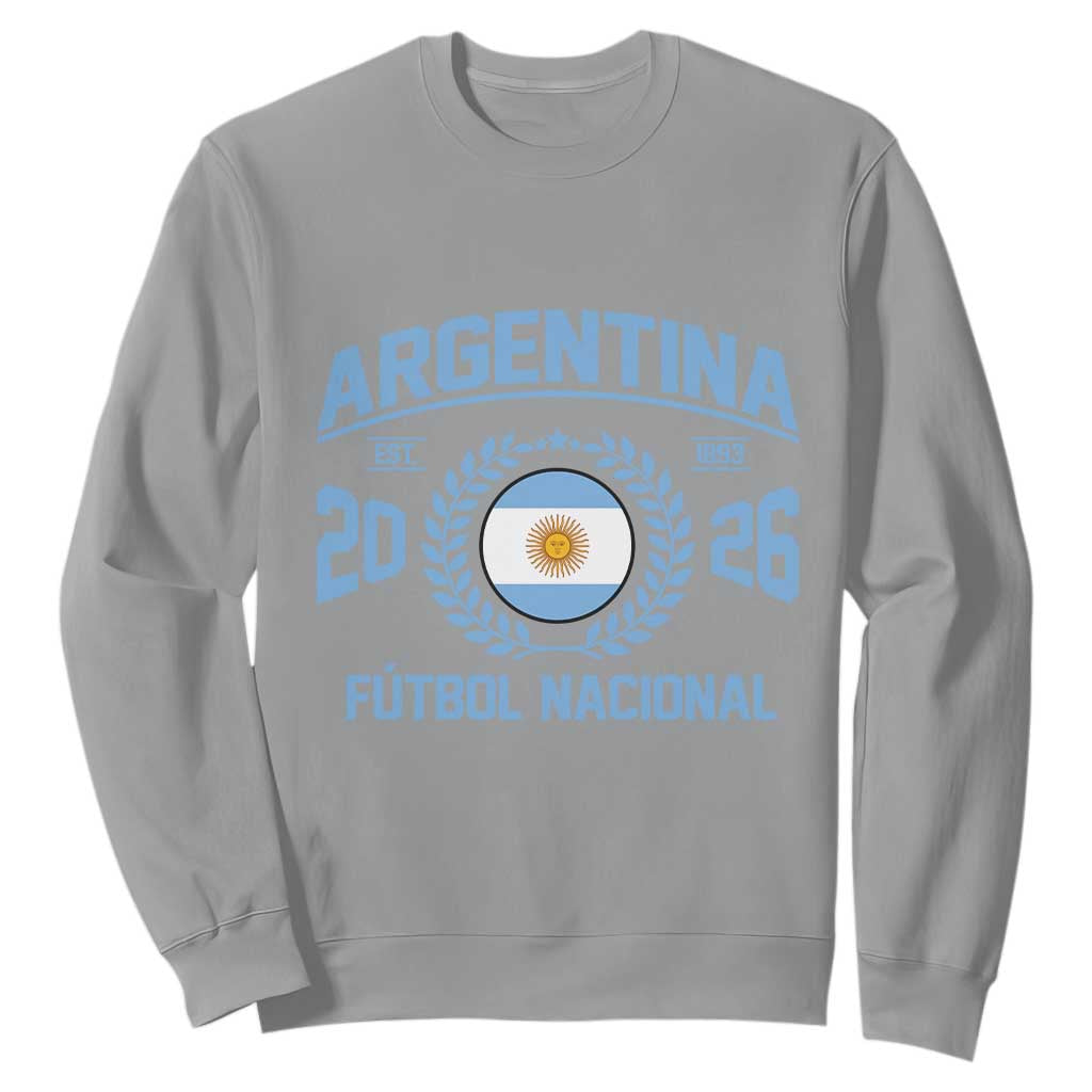 Argentina 2026 Soccer Football Fan Argentinian Flag Sweatshirt TS14 Sport Gray Print Your Wear