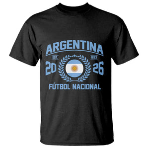 Argentina 2026 Soccer Football Fan Argentinian Flag T Shirt TS14 Black Print Your Wear