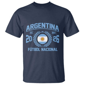 Argentina 2026 Soccer Football Fan Argentinian Flag T Shirt TS14 Navy Print Your Wear