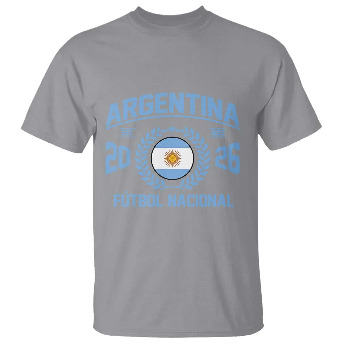 Argentina 2026 Soccer Football Fan Argentinian Flag T Shirt TS14 Sport Gray Print Your Wear