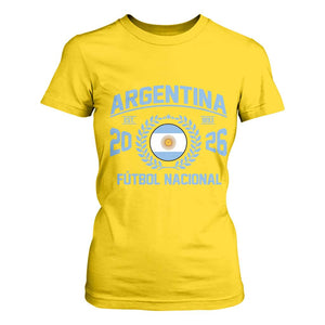 Argentina 2026 Soccer Football Fan Argentinian Flag T Shirt For Women TS14 Daisy Print Your Wear