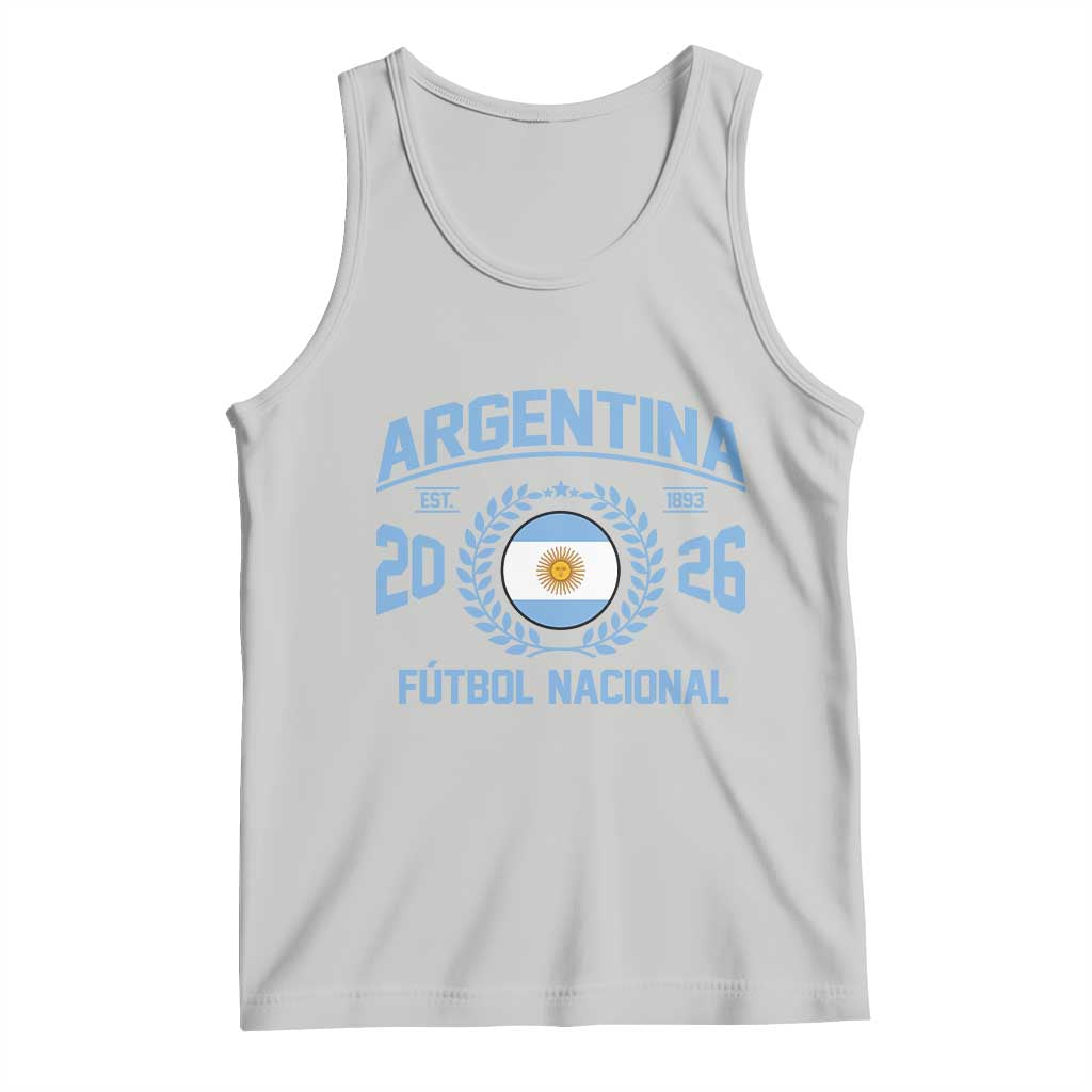 Argentina 2026 Soccer Football Fan Argentinian Flag Tank Top TS14 Ash Print Your Wear