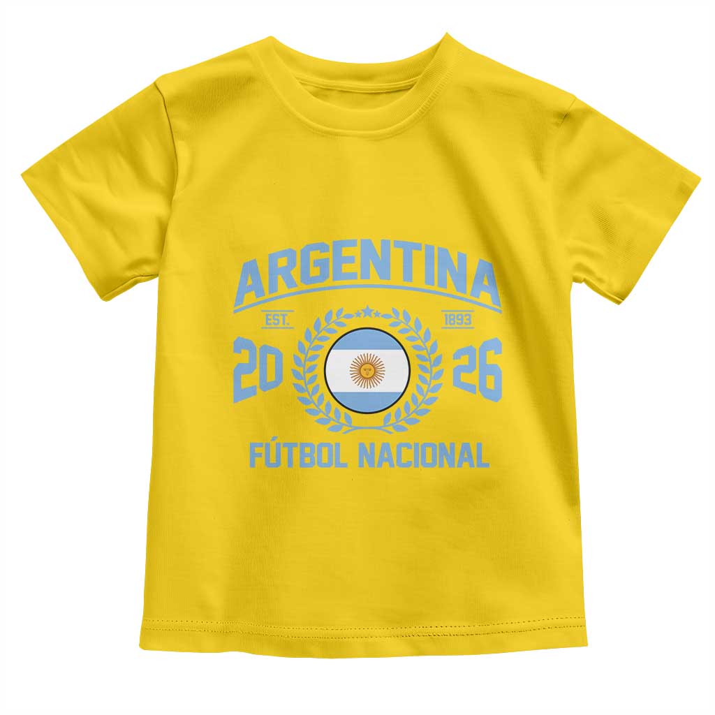 Argentina 2026 Soccer Football Fan Argentinian Flag Toddler T Shirt TS14 Daisy Print Your Wear