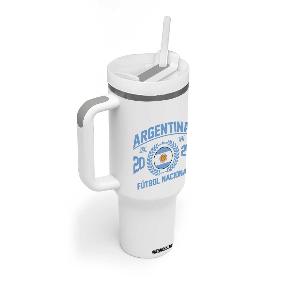 Argentina 2026 Soccer Football Fan Argentinian Flag Tumbler With Handle TS14 Print Your Wear