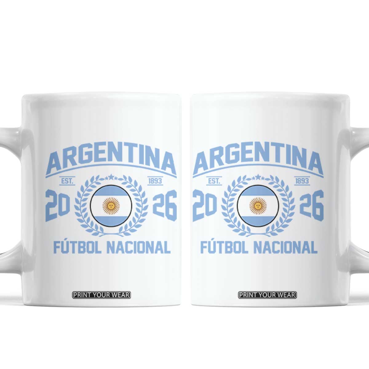 Argentina 2026 Soccer Football Fan Argentinian Flag Coffee Mug TS14 White Print Your Wear