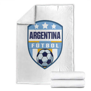 Argentina Soccer Football Throw Blanket Argentinian Football Game Day Supporter TS14 White Print Your Wear