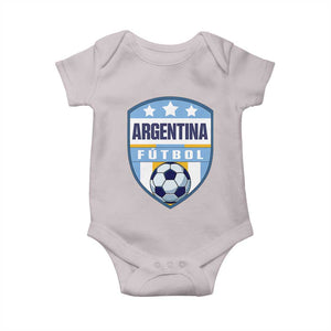 Argentina Soccer Football Baby Onesie Argentinian Football Game Day Supporter TS14 Ice Gray Print Your Wear