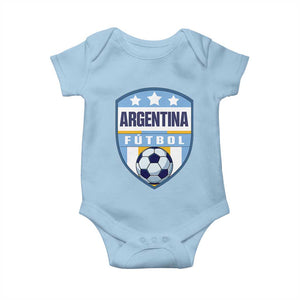 Argentina Soccer Football Baby Onesie Argentinian Football Game Day Supporter TS14 Light Blue Print Your Wear