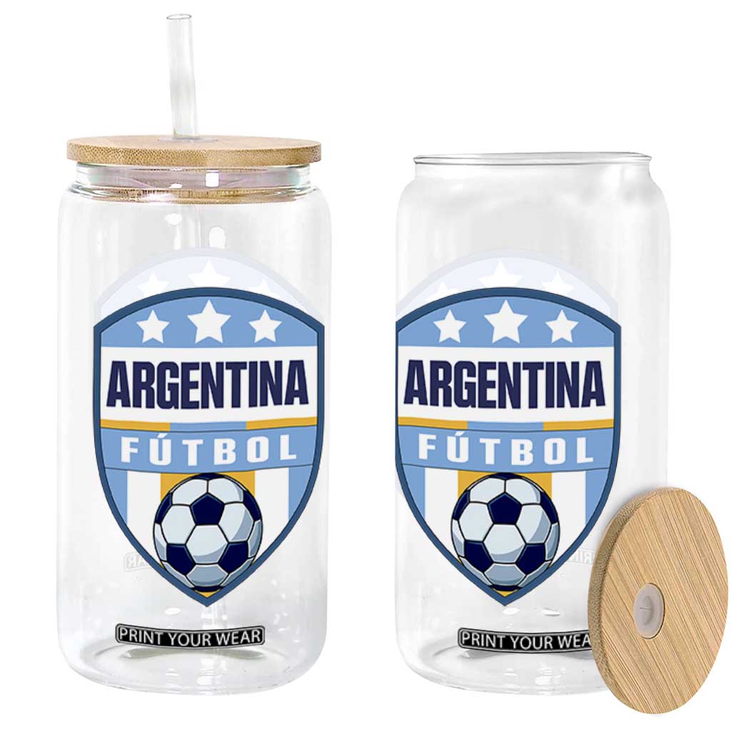 Argentina Soccer Football Glass Can Argentinian Football Game Day Supporter TS14 Print Your Wear