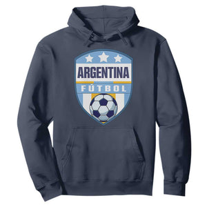 Argentina Soccer Football Hoodie Argentinian Football Game Day Supporter TS14 Navy Print Your Wear