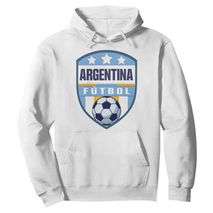 Argentina Soccer Football Hoodie Argentinian Football Game Day Supporter TS14 White Print Your Wear