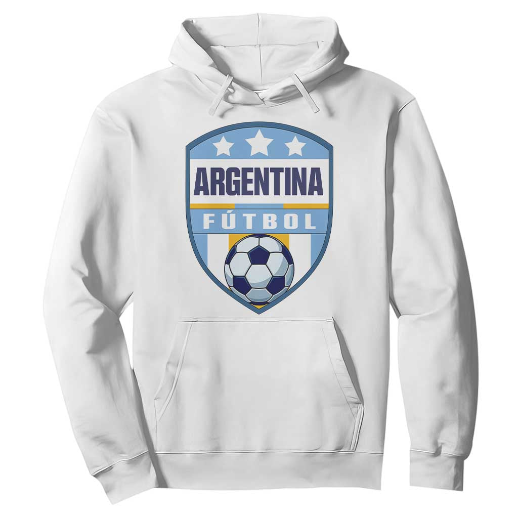 Argentina Soccer Football Hoodie Argentinian Football Game Day Supporter TS14 White Print Your Wear
