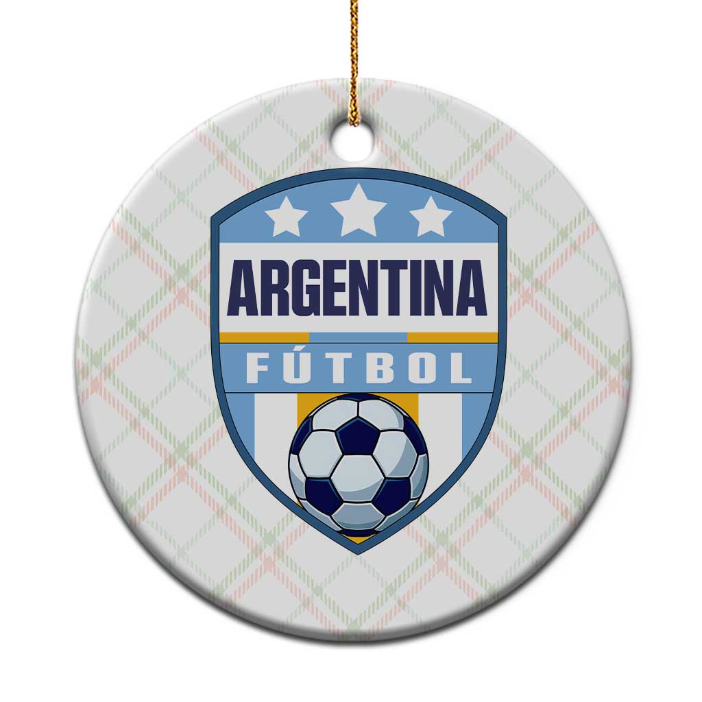 Argentina Soccer Football Ceramic Ornament Argentinian Football Game Day Supporter TS14 1pc Christmas Plaid Print Your Wear