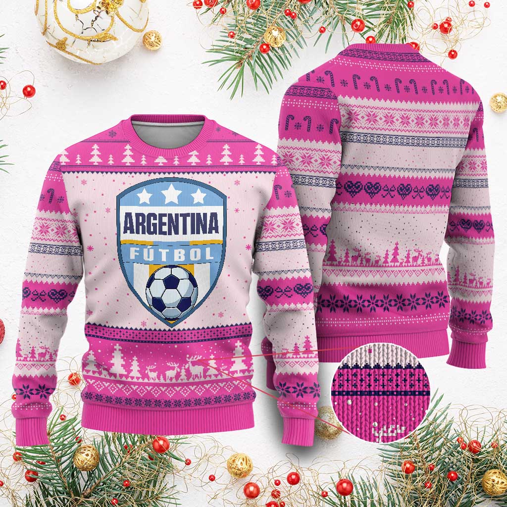 Argentina Soccer Football Ugly Christmas Sweater Argentinian Football Game Day Supporter TS14 Print Your Wear