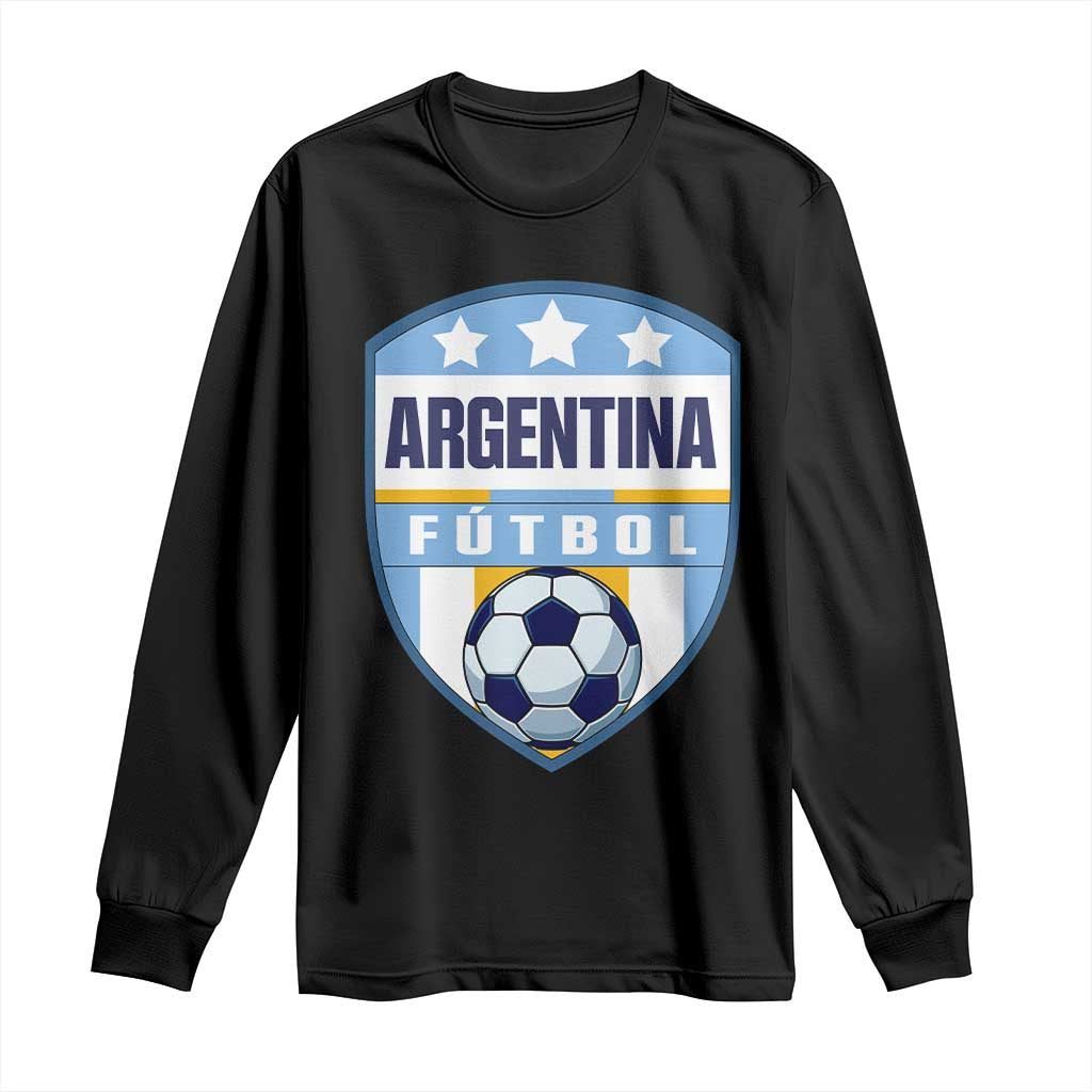 Argentina Soccer Football Long Sleeve Shirt Argentinian Football Game Day Supporter TS14 Black Print Your Wear