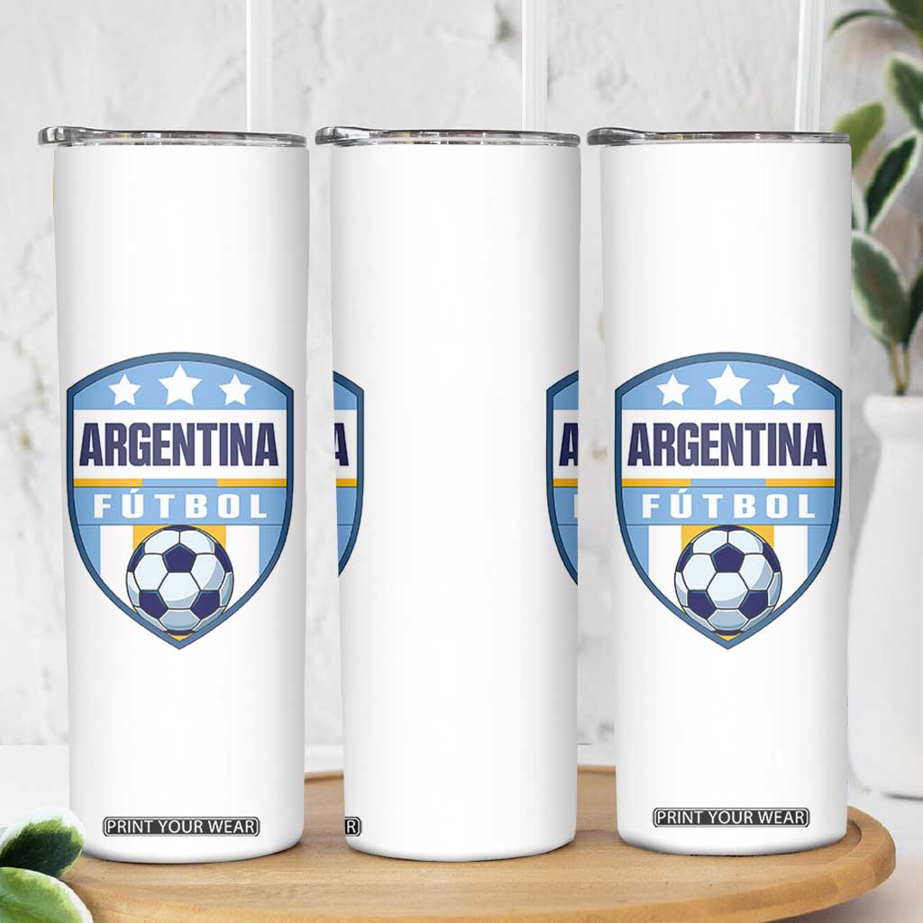 Argentina Soccer Football Skinny Tumbler Argentinian Football Game Day Supporter TS14 Print Your Wear