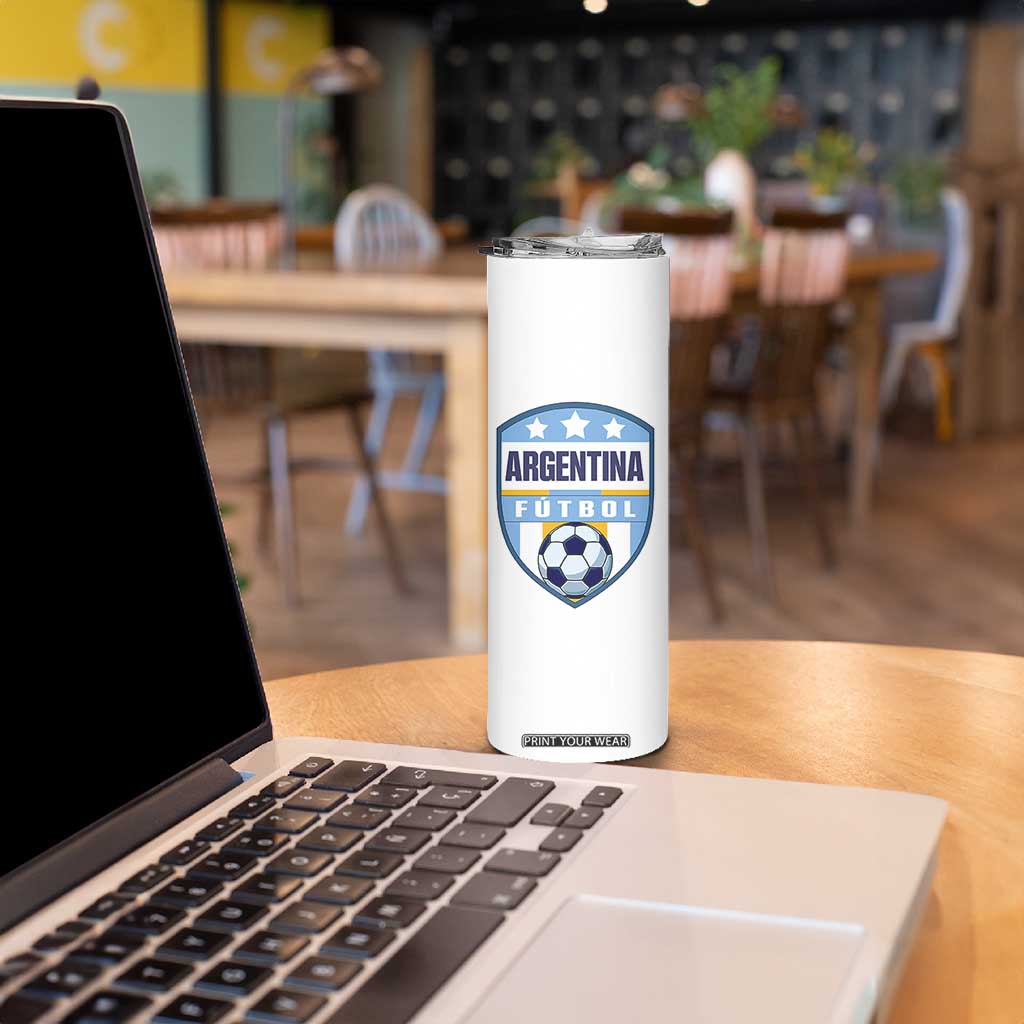 Argentina Soccer Football Skinny Tumbler Argentinian Football Game Day Supporter TS14 Print Your Wear
