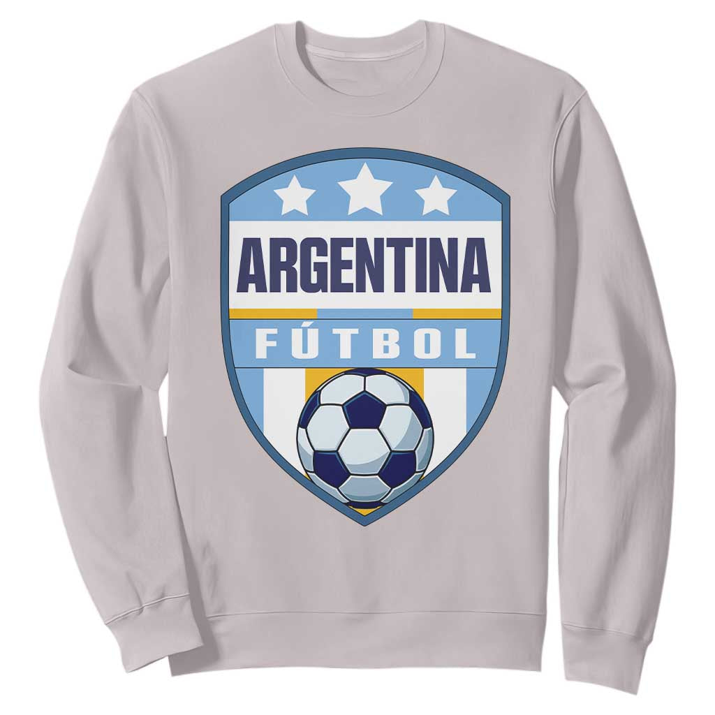 Argentina Soccer Football Sweatshirt Argentinian Football Game Day Supporter TS14 S Ice Gray Print Your Wear