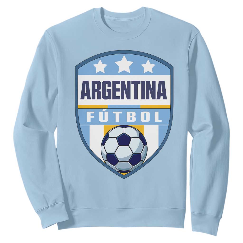 Argentina Soccer Football Sweatshirt Argentinian Football Game Day Supporter TS14 Light Blue Print Your Wear