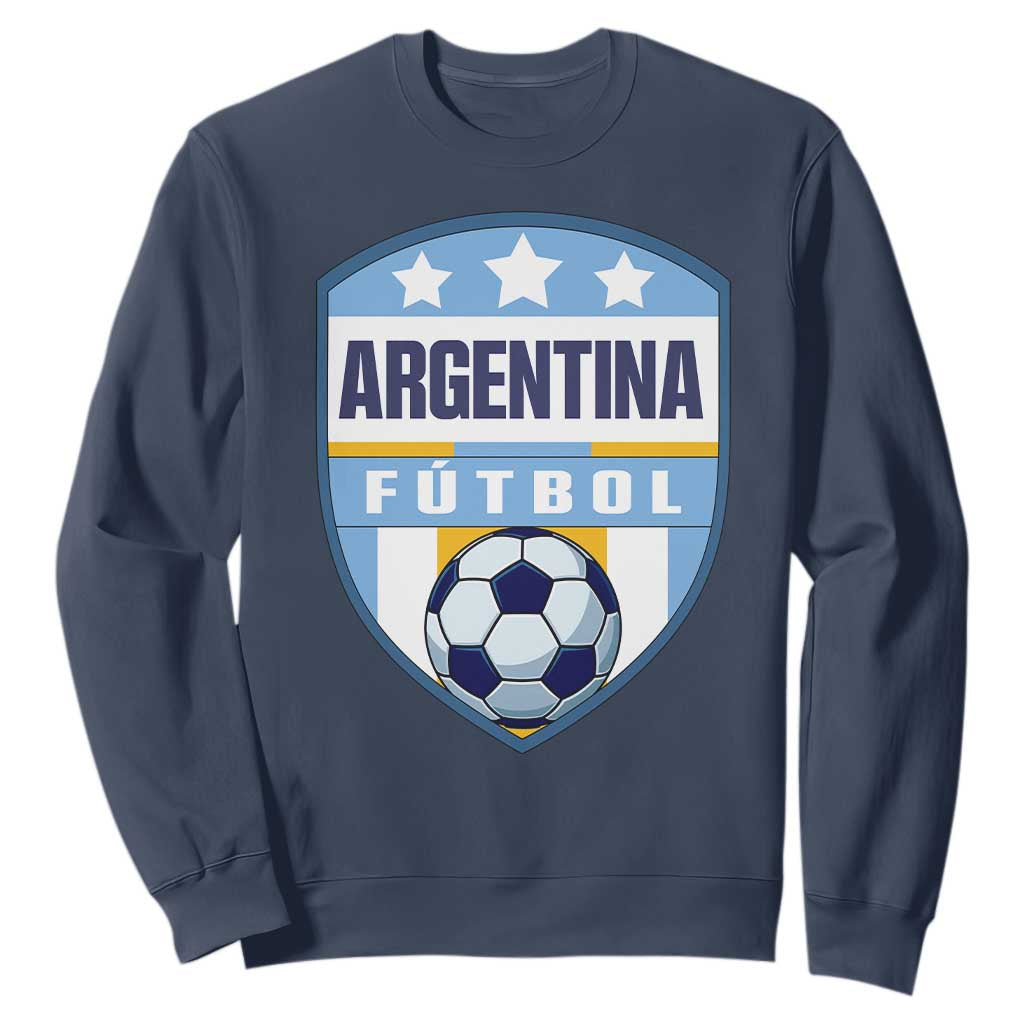 Argentina Soccer Football Sweatshirt Argentinian Football Game Day Supporter TS14 Navy Print Your Wear