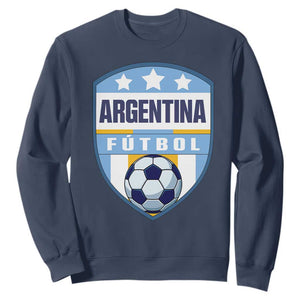 Argentina Soccer Football Sweatshirt Argentinian Football Game Day Supporter TS14 Navy Print Your Wear