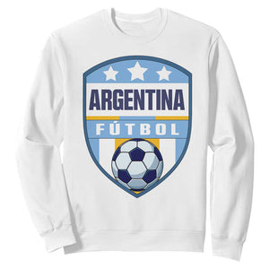 Argentina Soccer Football Sweatshirt Argentinian Football Game Day Supporter TS14 White Print Your Wear