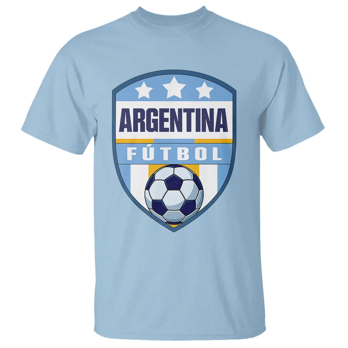 Argentina Soccer Football T Shirt Argentinian Football Game Day Supporter TS14 Light Blue Print Your Wear