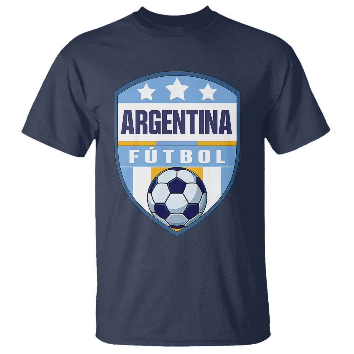 Argentina Soccer Football T Shirt Argentinian Football Game Day Supporter TS14 Navy Print Your Wear